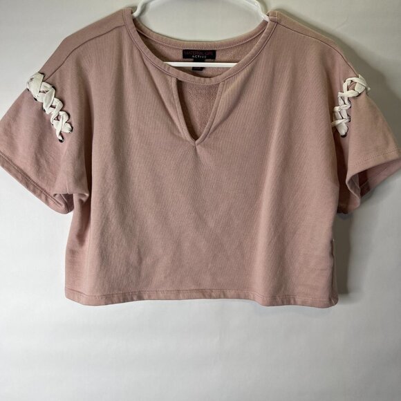 Material Girl Tops - 𝅺MATERIAL Girl Pink Crop Top L